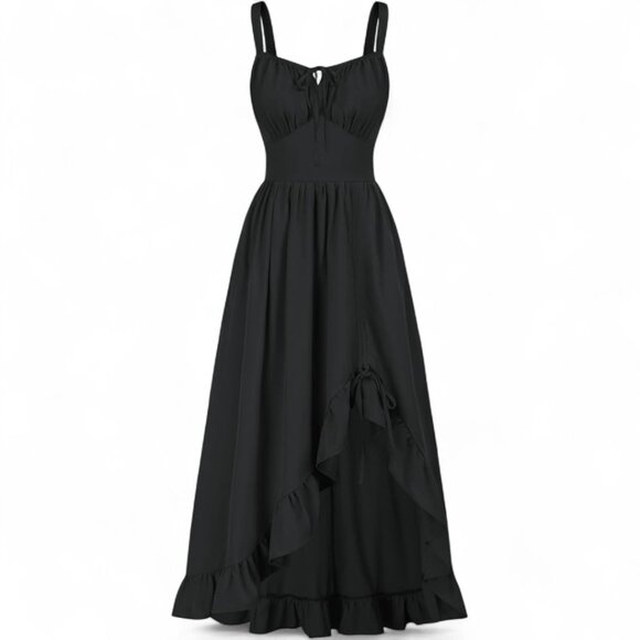 Scarlet Darkness Women's Size XL Renaissance Irregular Hem Ruffled Midi Dress - Picture 1 of 11